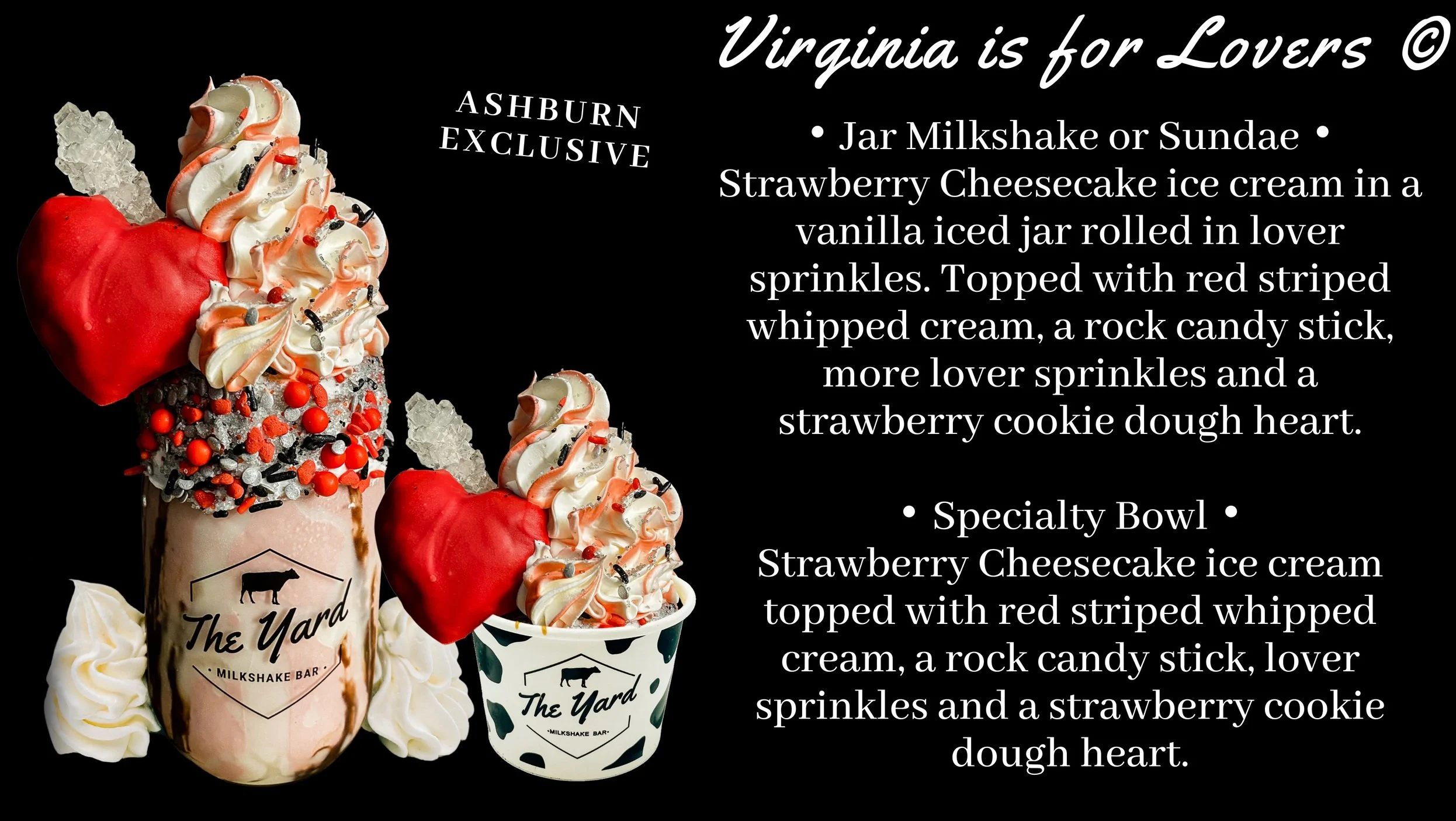 Ashburn, VA Menu — The Yard Milkshake Bar - As seen on Shark Tank